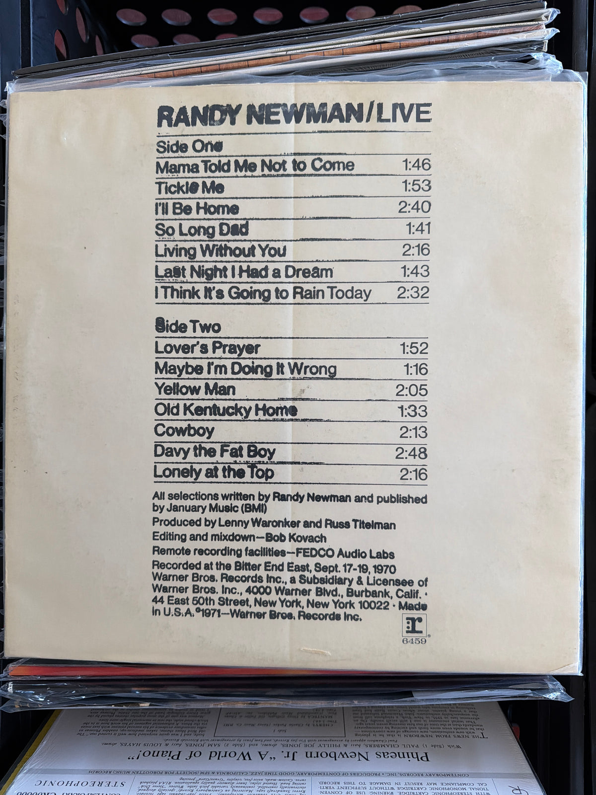 Randy Newman - Live