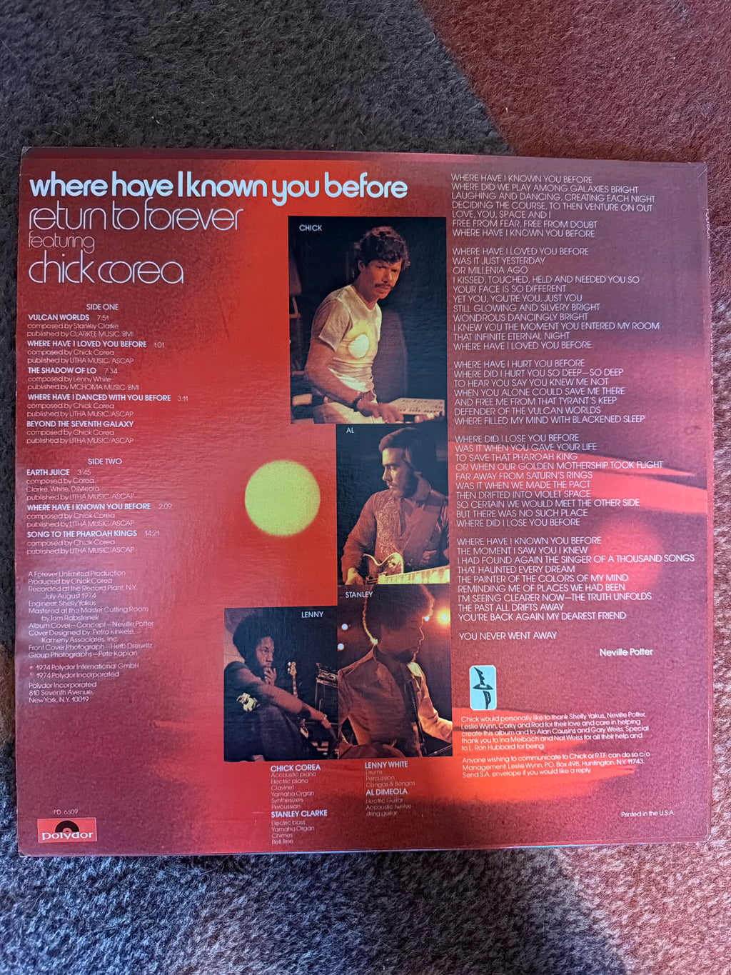 Return To Forever & Chick Corea - Where Have I Known You Before