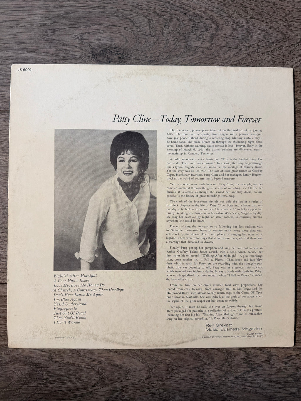 Patsy Cline - Today, Tomorrow & Forever