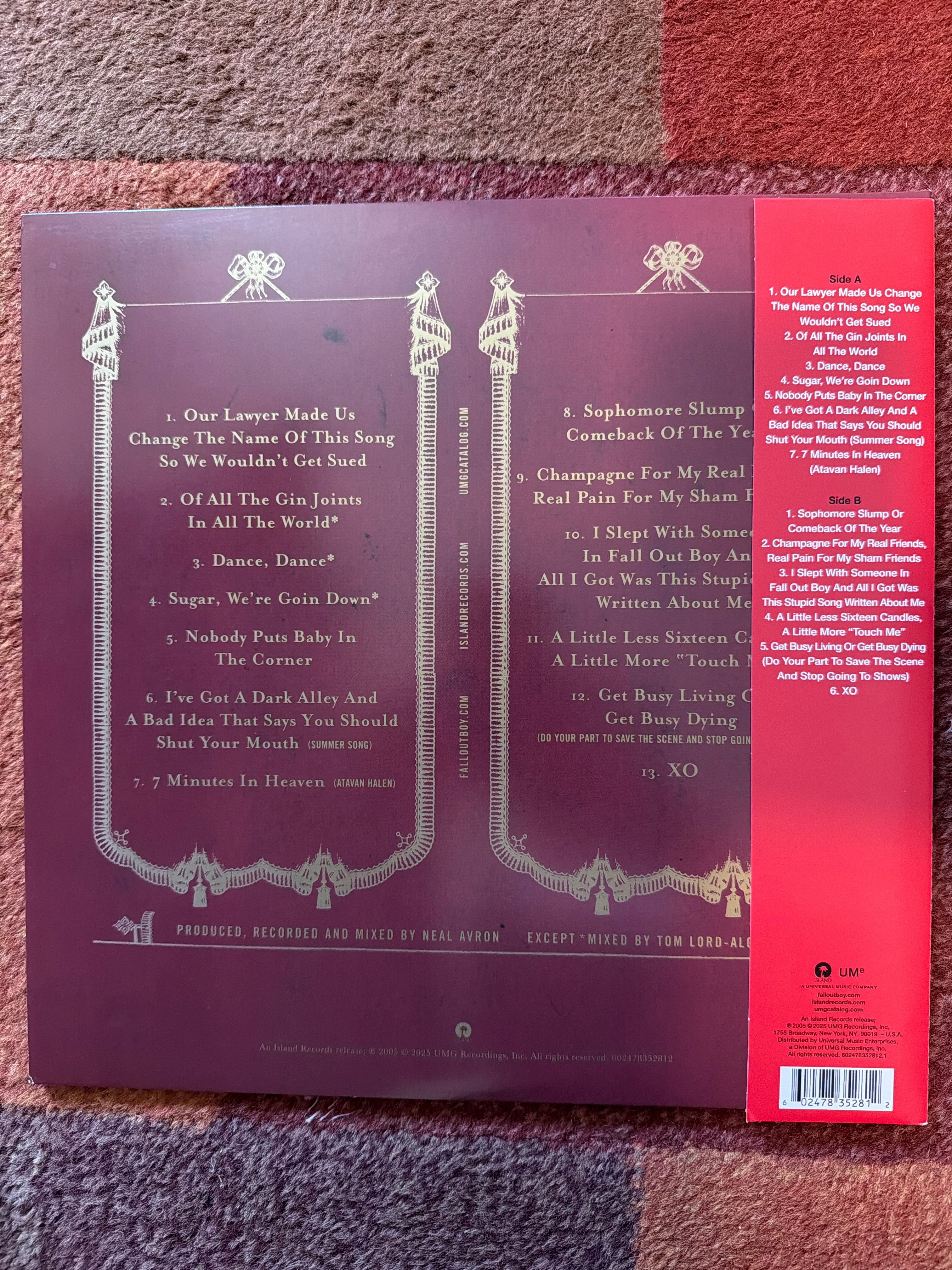 Fall Out Boy - From Under The Cork Tree